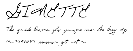 GINETTE.ttf字體轉換器圖片