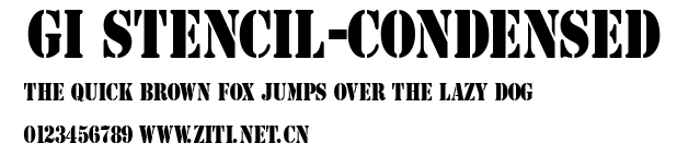 GI Stencil-Condensed.ttf字體轉換器圖片