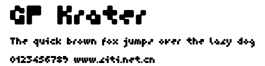 GF Krater.ttf字體轉換器圖片