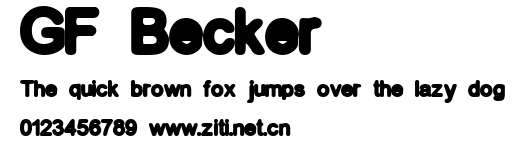 GF Becker.ttf字體轉換器圖片