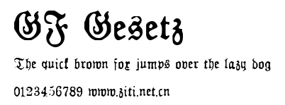 GF Gesetz.ttf字體轉換器圖片
