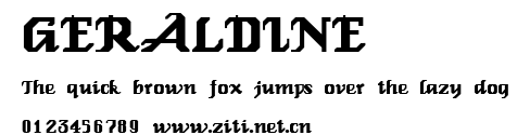 GERALDINE.ttf字體轉換器圖片