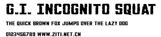 G.I. Incognito Squat.ttf字體轉換器圖片