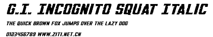 G.I. Incognito Squat Italic.ttf字體轉換器圖片