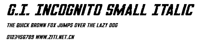 G.I. Incognito Small Italic.ttf字體轉換器圖片