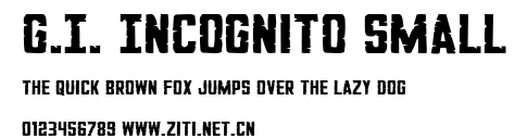 G.I. Incognito Small.ttf字體轉換器圖片