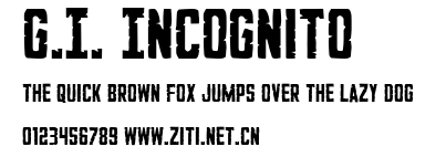 G.I. Incognito.ttf字體轉換器圖片