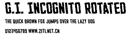 G.I. Incognito Rotated.ttf字體轉換器圖片