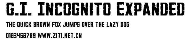 G.I. Incognito Expanded.ttf字體轉換器圖片