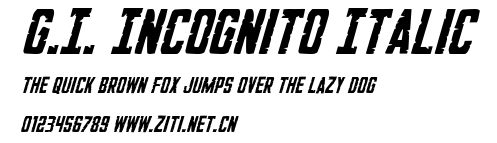 G.I. Incognito Italic.ttf字體轉換器圖片