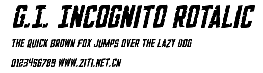G.I. Incognito Rotalic.ttf字體轉換器圖片