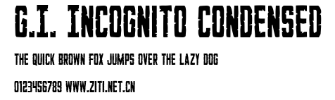 G.I. Incognito Condensed.ttf字體轉換器圖片