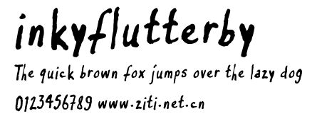 inkyflutterby.ttf字體轉換器圖片