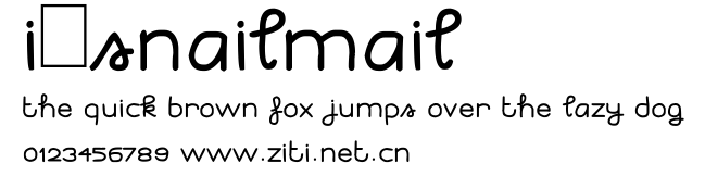 i♥snailmail.ttf字體轉換器圖片