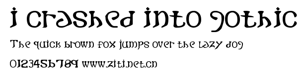 i crashed into gothic.ttf字體轉換器圖片