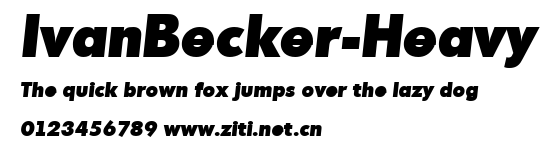 IvanBecker-Heavy.ttf字體轉換器圖片