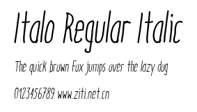 Italo Regular Italic.ttf字體轉換器圖片