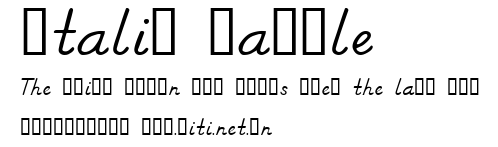 Italic Sample.ttf字體轉換器圖片