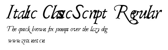 Italic ClassicScript Regular.ttf字體轉換器圖片