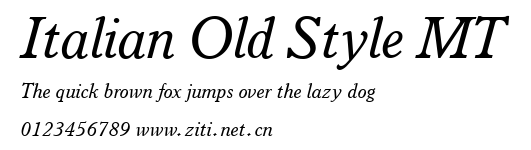 Italian Old Style MT.ttf字體轉換器圖片