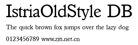 IstriaOldStyle DB.ttf字體轉換器圖片
