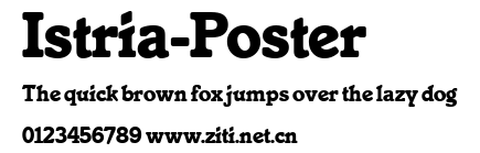 Istria-Poster.ttf字體轉換器圖片