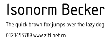 Isonorm Becker.ttf字體轉換器圖片