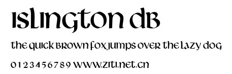 Islington DB.ttf字體轉換器圖片