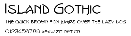 Island Gothic.ttf字體轉換器圖片