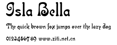 Isla Bella.ttf字體轉換器圖片
