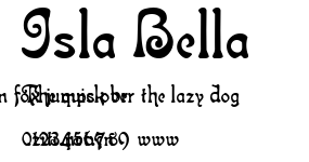 Isla Bella.ttf字體轉換器圖片