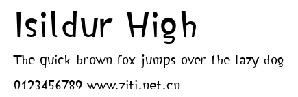 Isildur High.ttf字體轉換器圖片