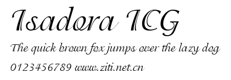 Isadora ICG.ttf字體轉換器圖片