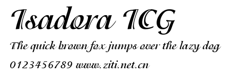 Isadora ICG.ttf字體轉換器圖片