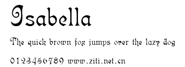 Isabella.ttf字體轉換器圖片