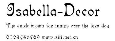 Isabella-Decor.ttf字體轉換器圖片