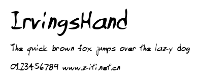 IrvingsHand.ttf字體轉換器圖片