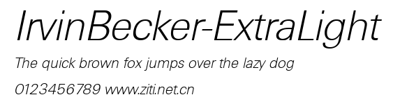 IrvinBecker-ExtraLight.ttf字體轉換器圖片