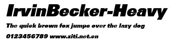 IrvinBecker-Heavy.ttf字體轉換器圖片