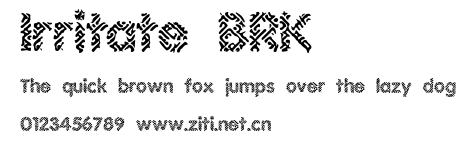 Irritate BRK.ttf字體轉換器圖片