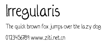 Irregularis.ttf字體轉換器圖片