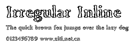 Irregular Inline.ttf字體轉換器圖片