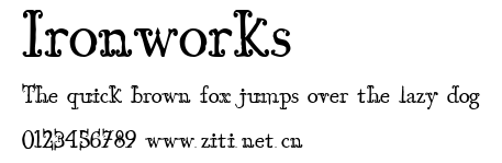 Ironworks.ttf字體轉換器圖片