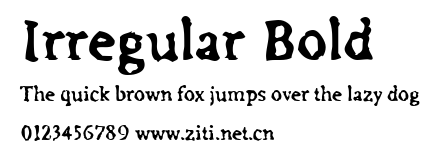 Irregular Bold.ttf字體轉換器圖片