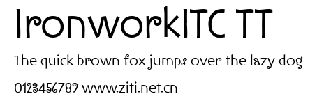 IronworkITC TT.ttf字體轉換器圖片
