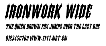 Ironwork Wide.ttf字體轉換器圖片