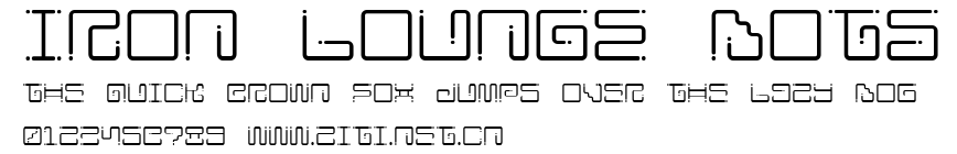 Iron Lounge Dots.ttf字體轉換器圖片