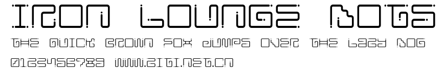 Iron Lounge Dots.ttf字體轉換器圖片
