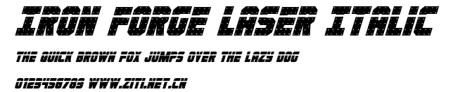 Iron Forge Laser Italic.ttf字體轉換器圖片