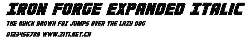 Iron Forge Expanded Italic.ttf字體轉換器圖片